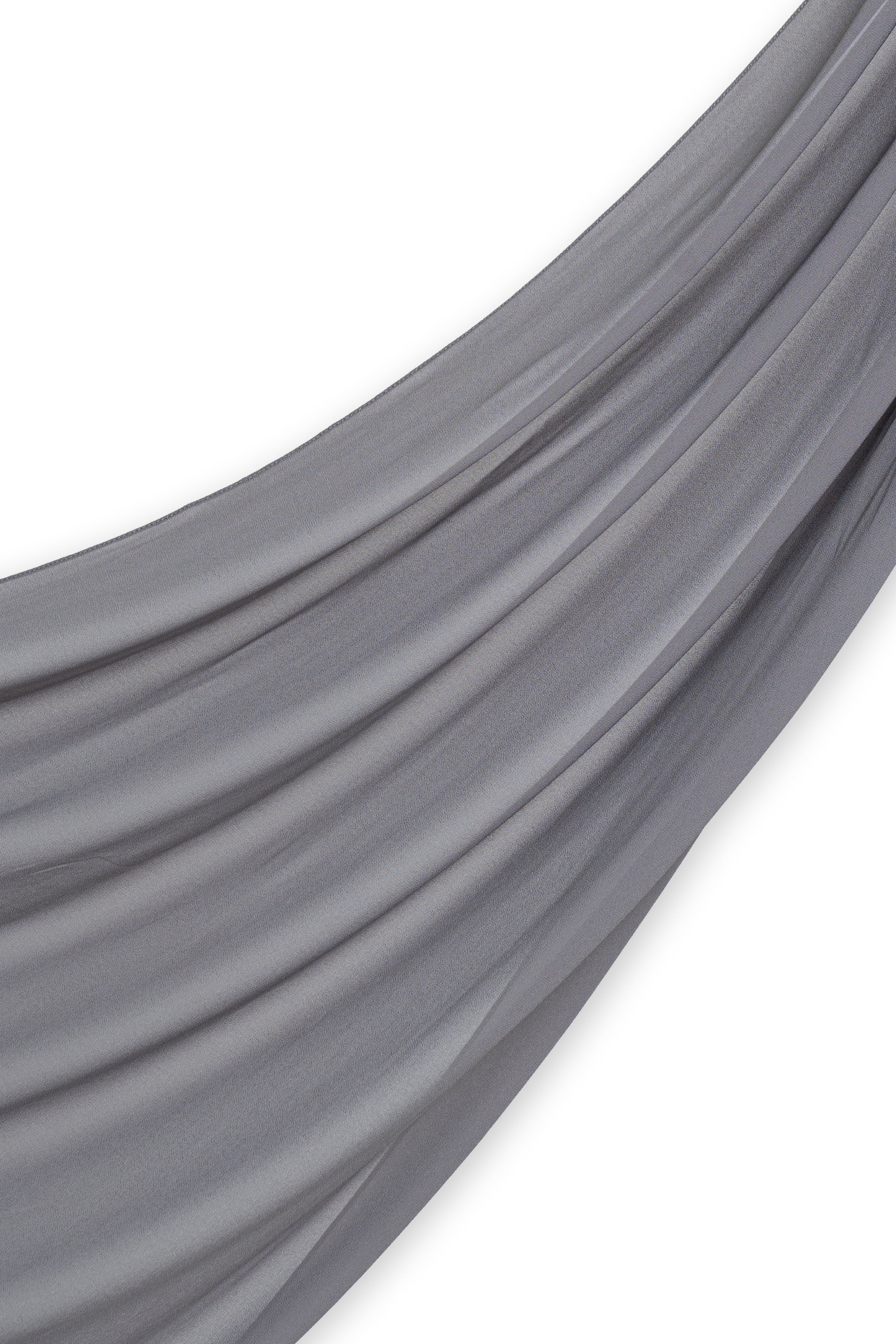 Chiffon Hijab Set - Grey - Modern Hijabi