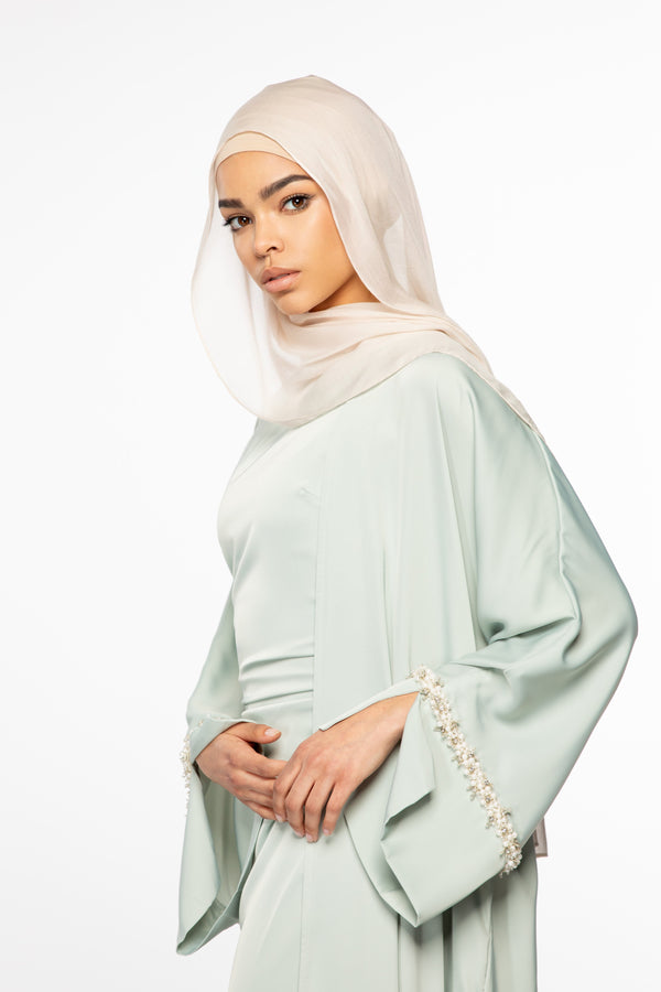 Isabella Pearl Abaya Set - Mint