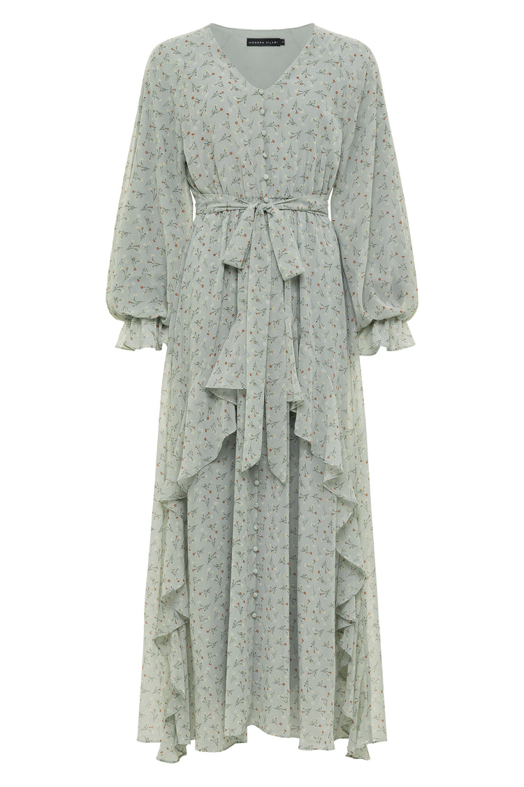 Elise Vintage Maxi Dress - Blue Floral Elise Vintage Maxi Dress - Blue Floral