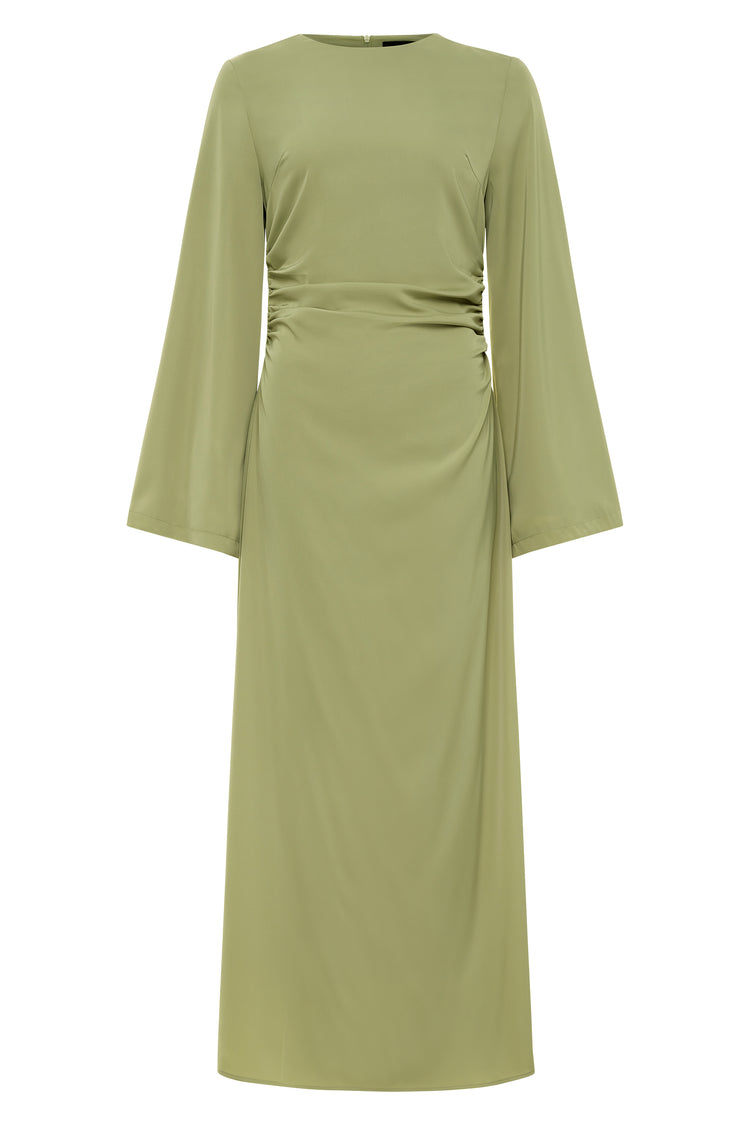 Grace Satin Maxi - Sage Green