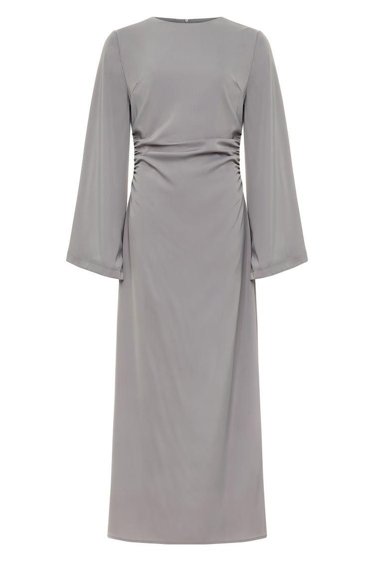 Grace Satin Maxi - Light Grey Grace Satin Maxi - Light Grey