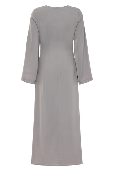 Grace Satin Maxi - Light Grey