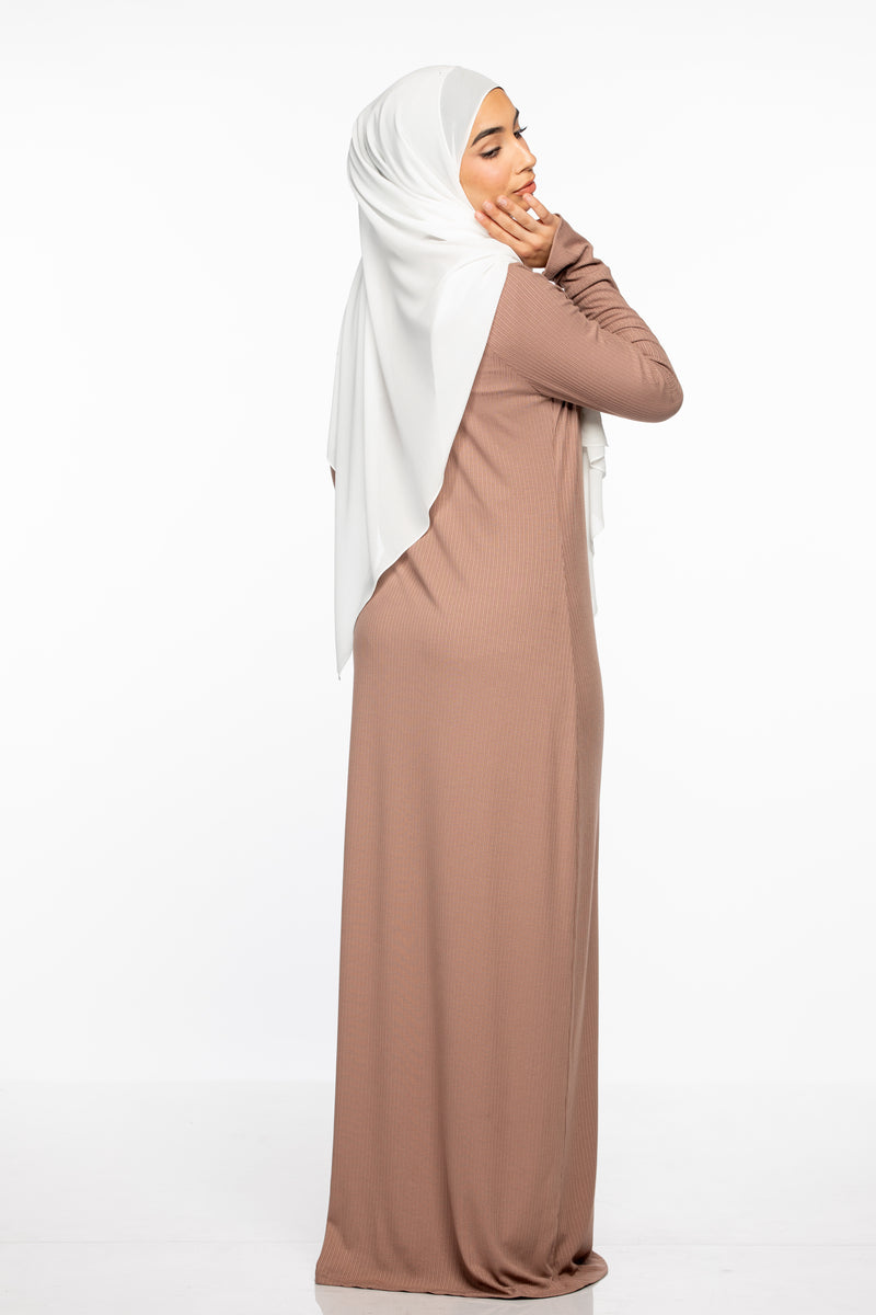 Elina Premium Ribbed Maxi - Mauve