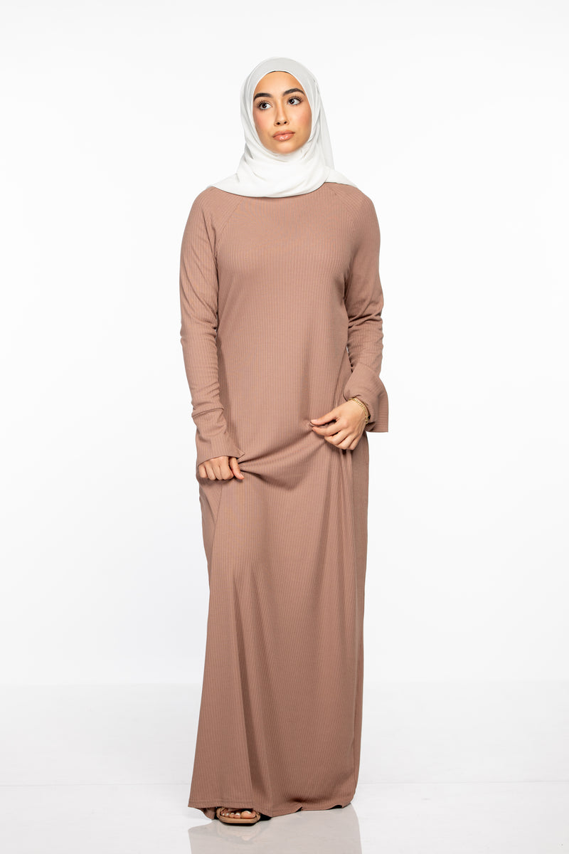 Elina Premium Ribbed Maxi - Mauve