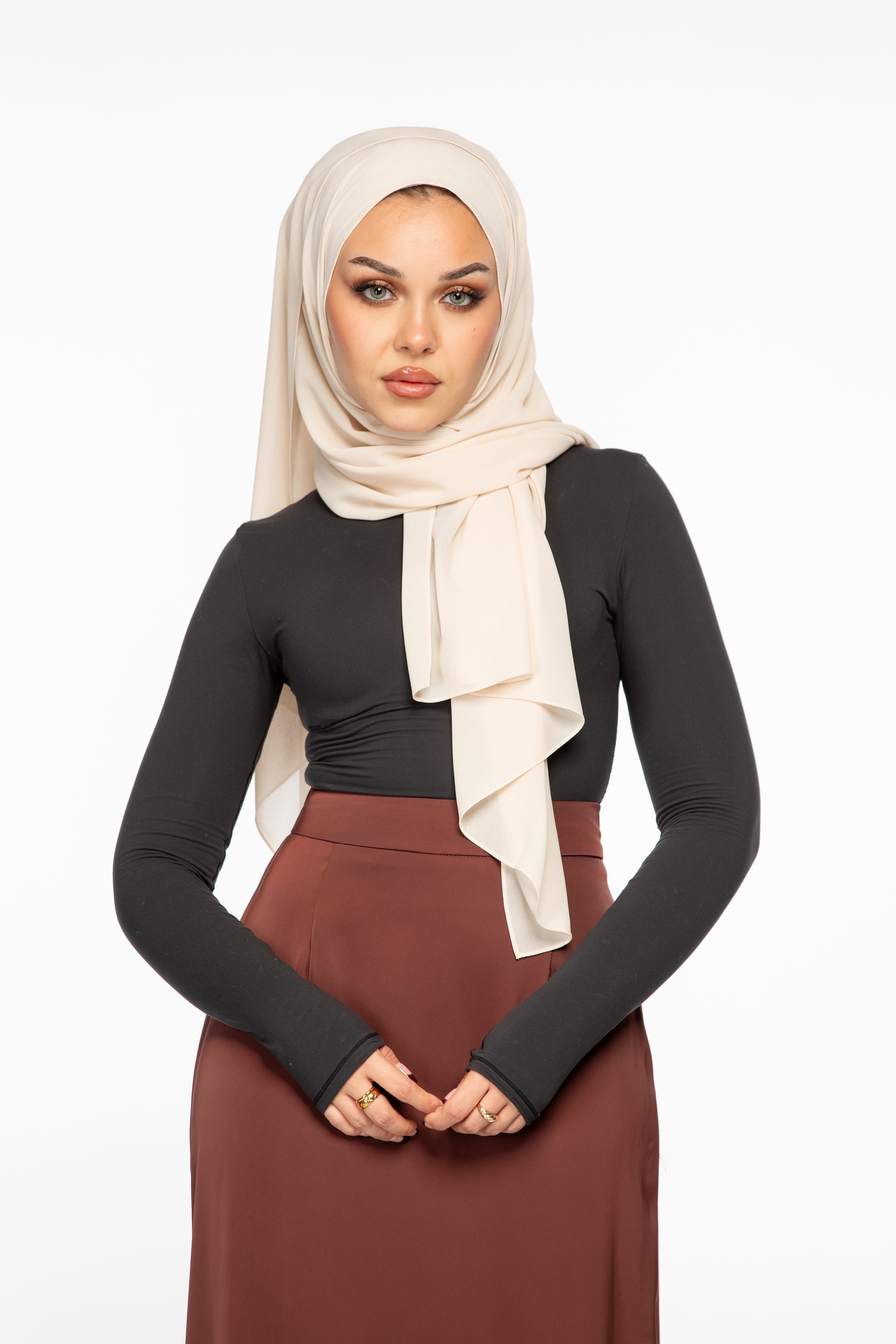 Laila Satin Skirt - Maroon