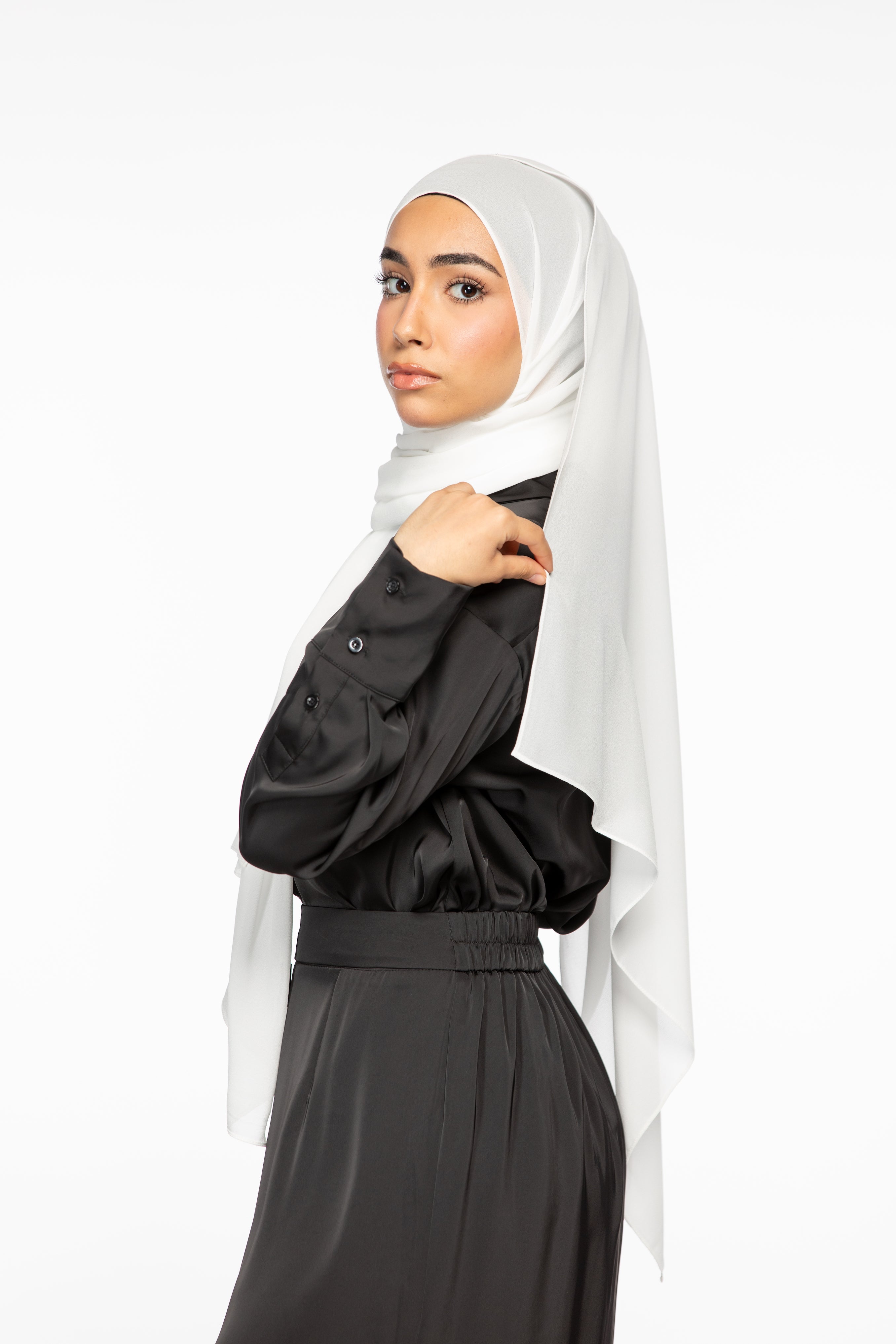 Laila Satin Skirt - Black
