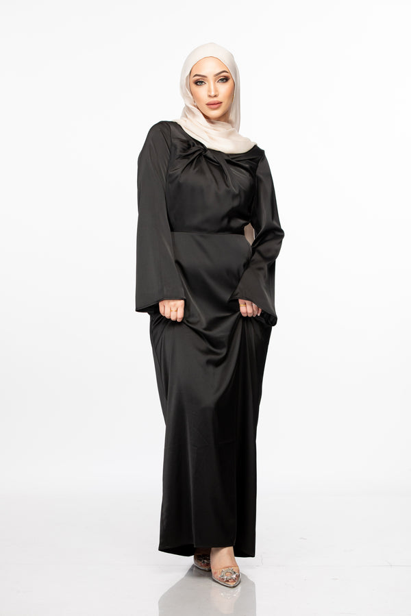 Yara Twist Maxi dress - Black
