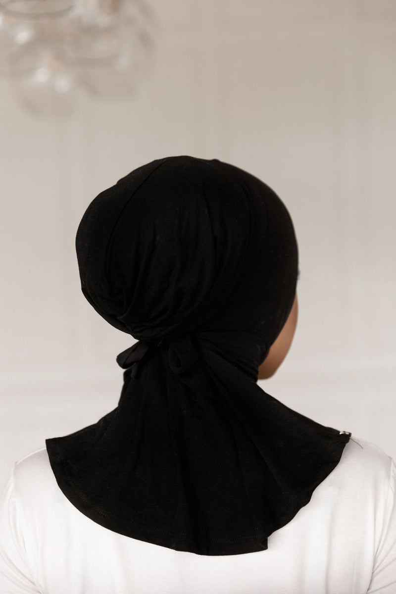 Nour Full Coverage Hijab - Black