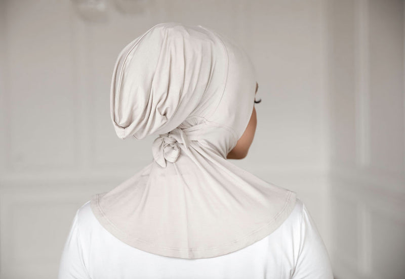 Nour Full Coverage Hijab - Bone