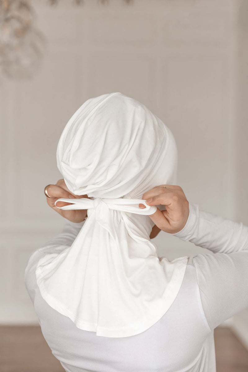 Nour Full Coverage Hijab - White