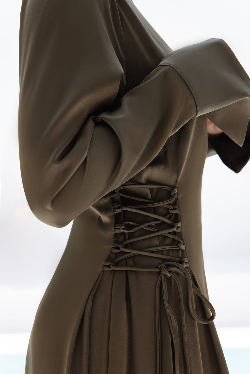 Ceyda Lace-Up Maxi - Army