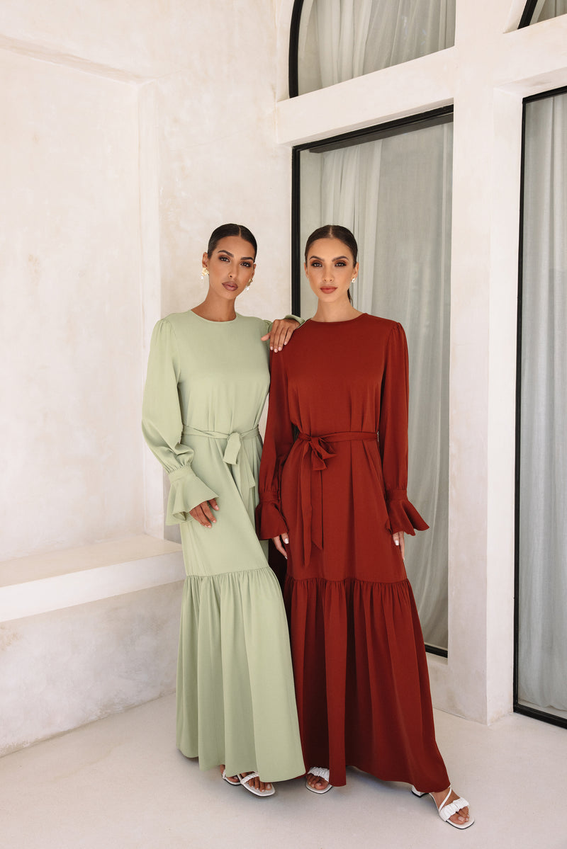 Houda Flare Maxi - Brick