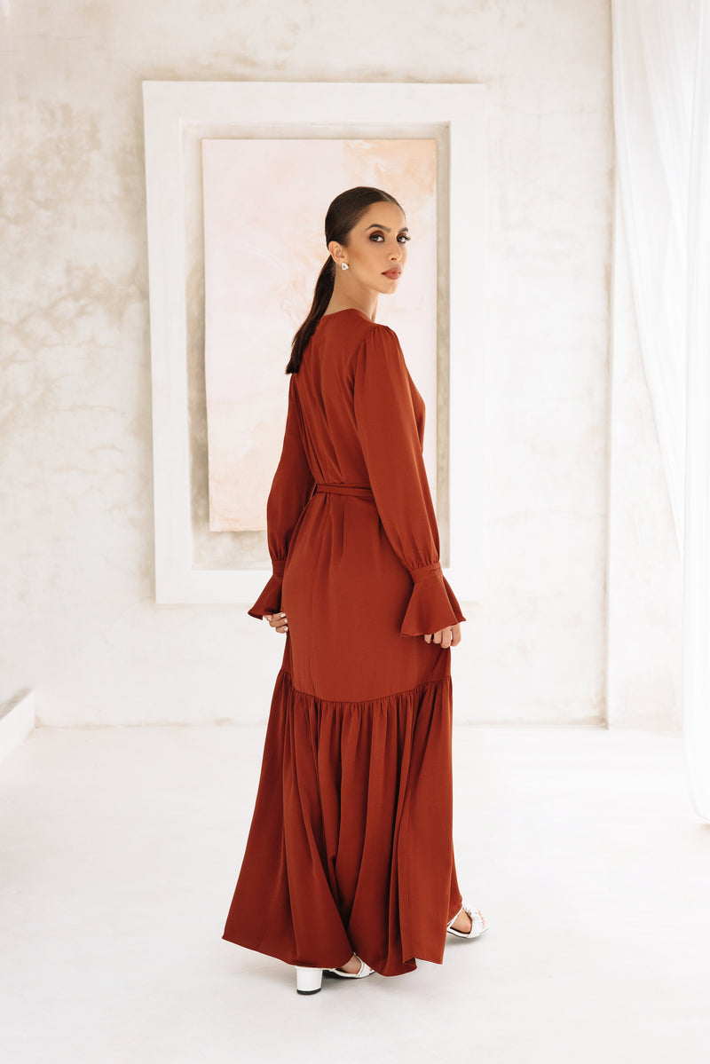 Houda Flare Maxi - Brick
