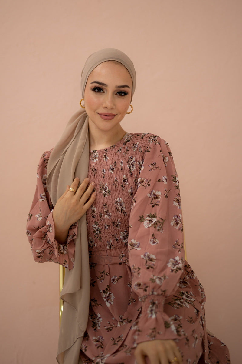 Hazal Floral Maxi - Rosewood