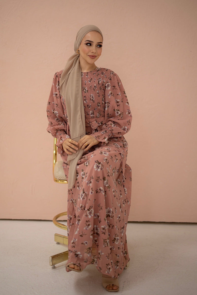 Hazal Floral Maxi - Rosewood