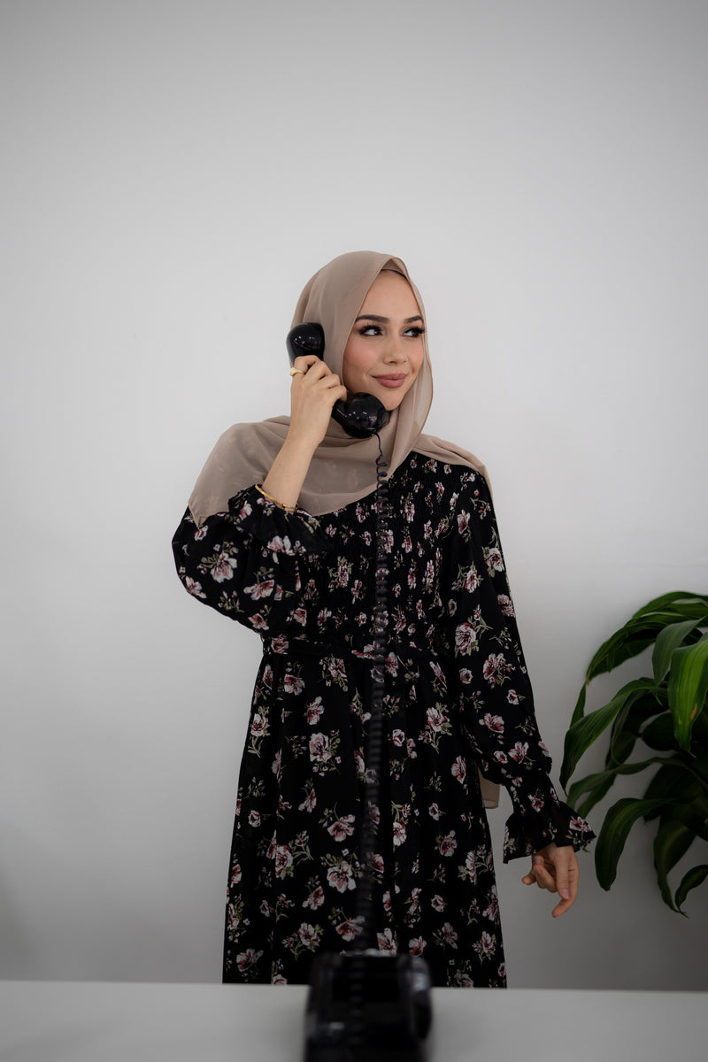 Hazal Floral Maxi - Autumn Night