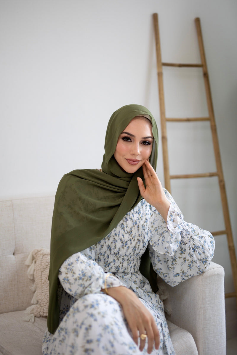 Hazal Floral Maxi - Light Frost
