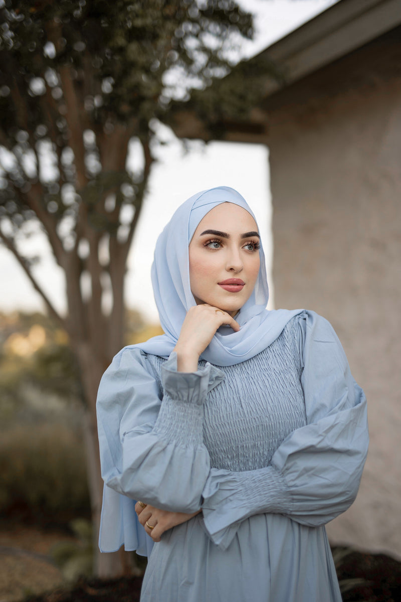 Elite Essential Chiffon Hijab - Blue Mist