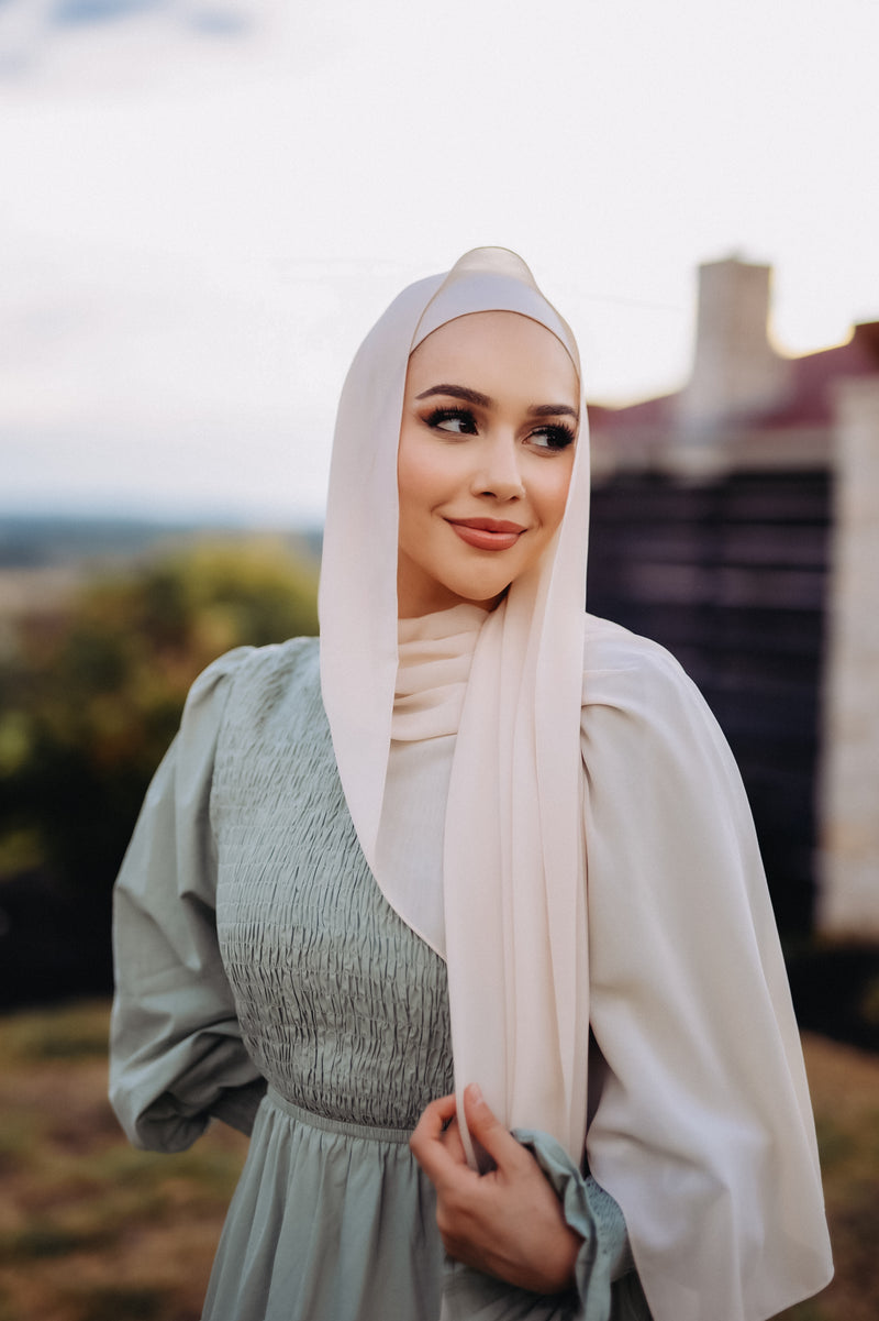 Elite Essential Chiffon Hijab - Champagne