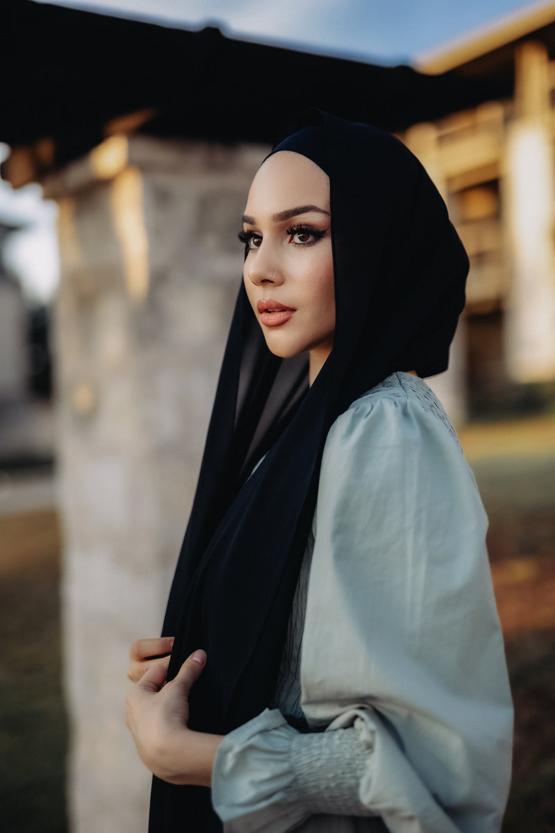 Elite Essential Chiffon Hijab - Black