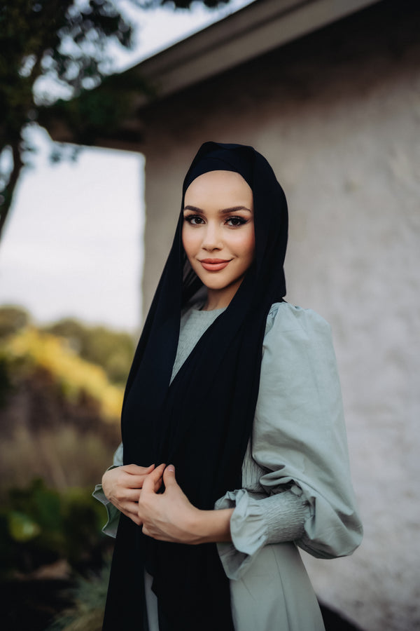 Elite Essential Chiffon Hijab - Black