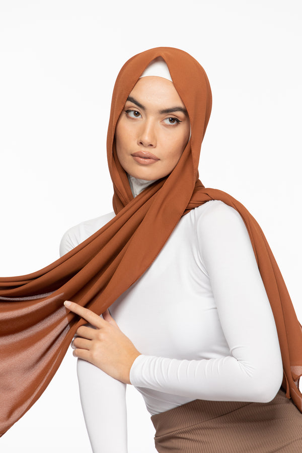 Crêpe Hijab - Clay