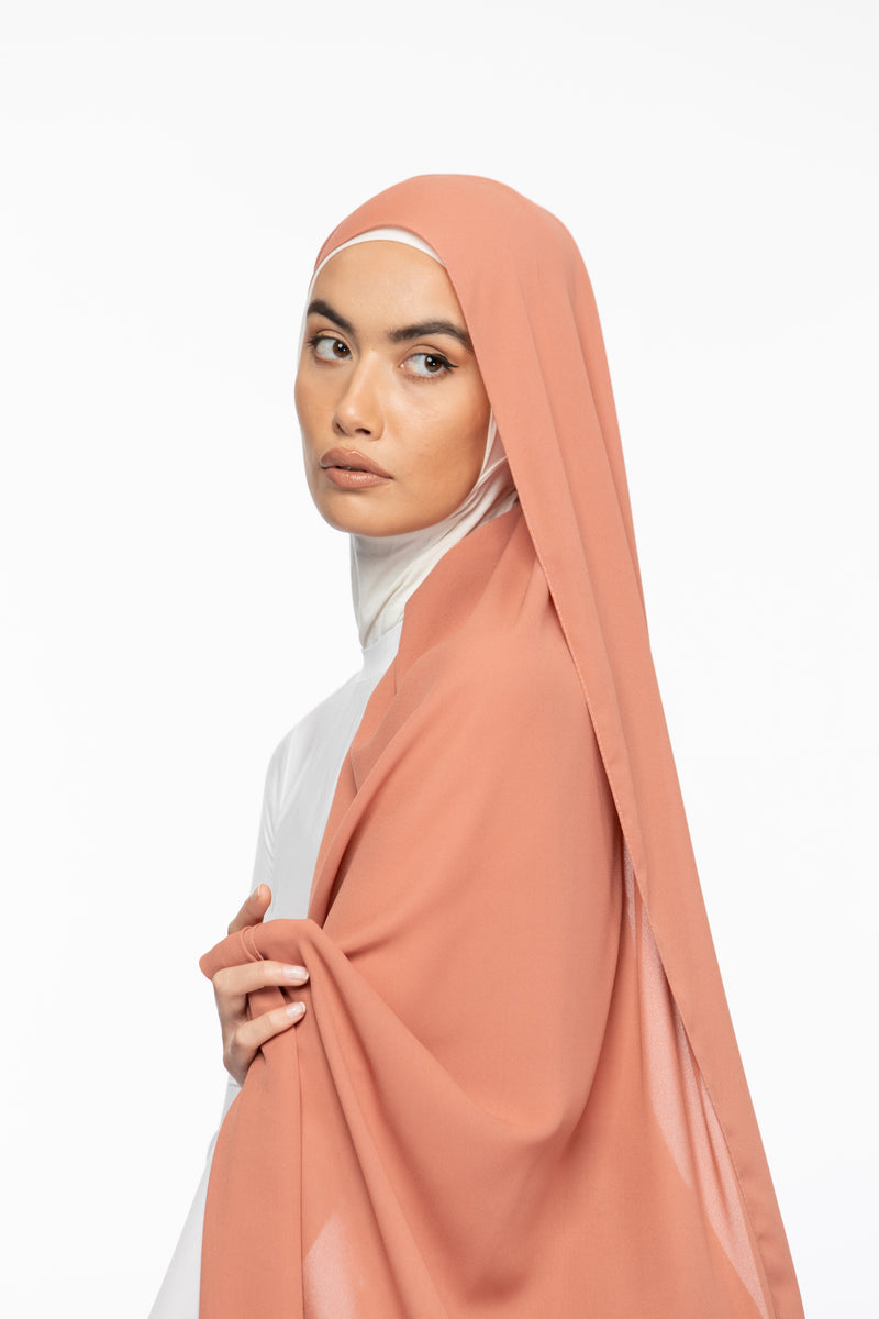 Crêpe Hijab - Sweet Peach