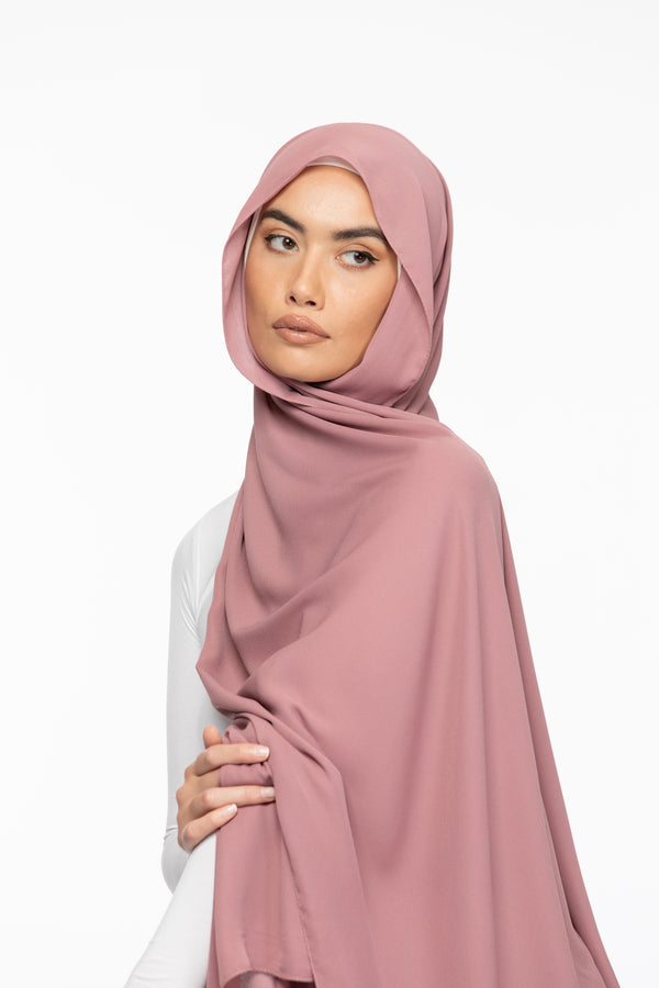 Crêpe Hijab - Antique Rose