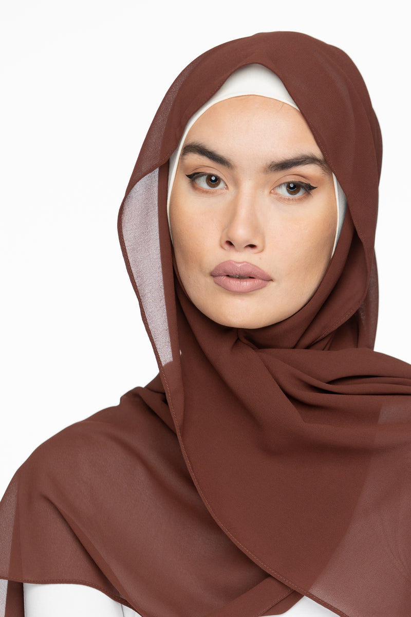 Basic Essential Chiffon Hijab - Ebony