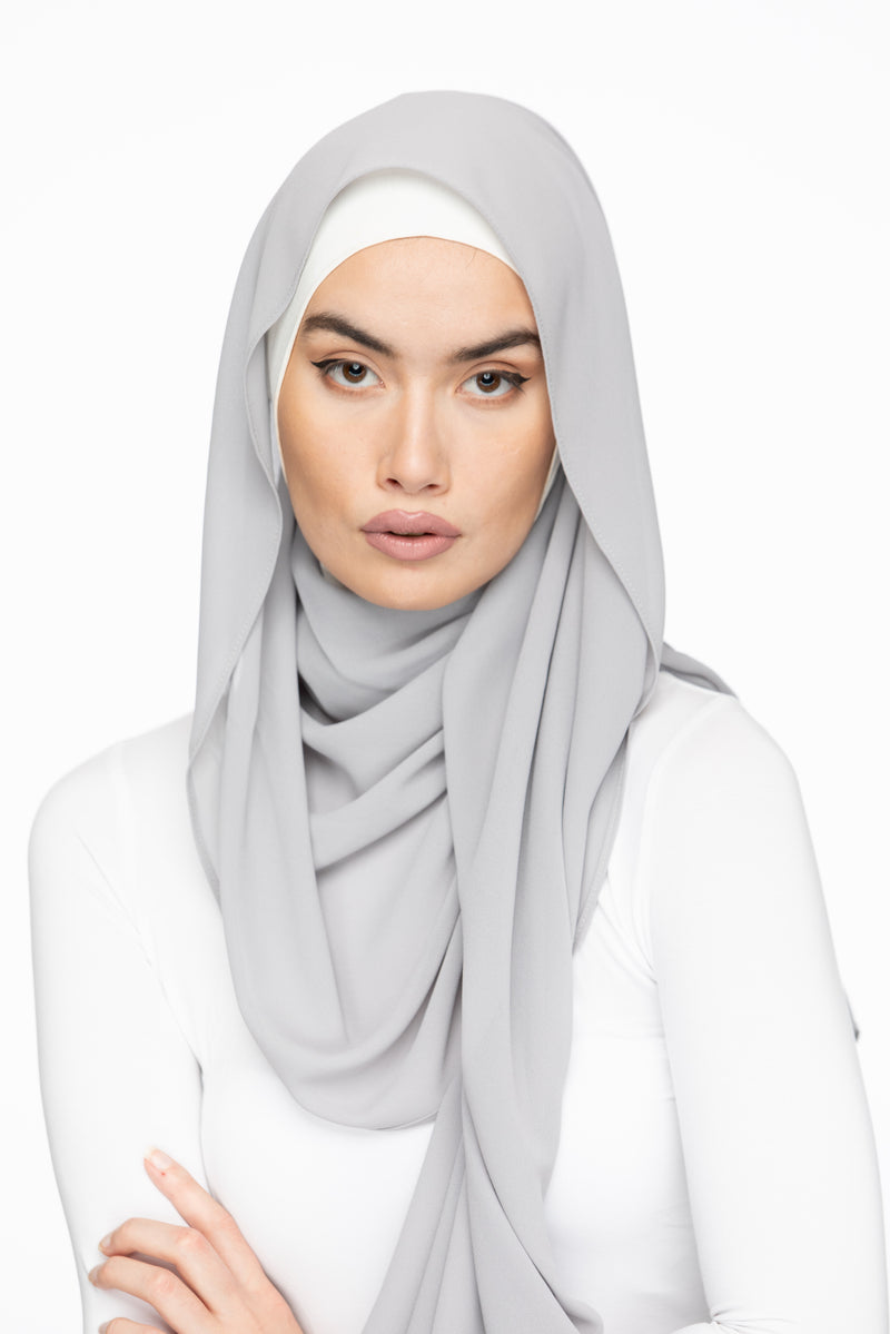 Basic Essential Chiffon Hijab - Cloud