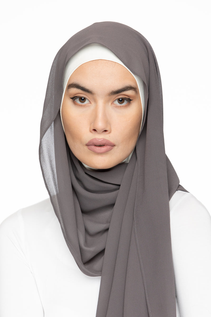 Basic Essential Chiffon Hijab - Ash