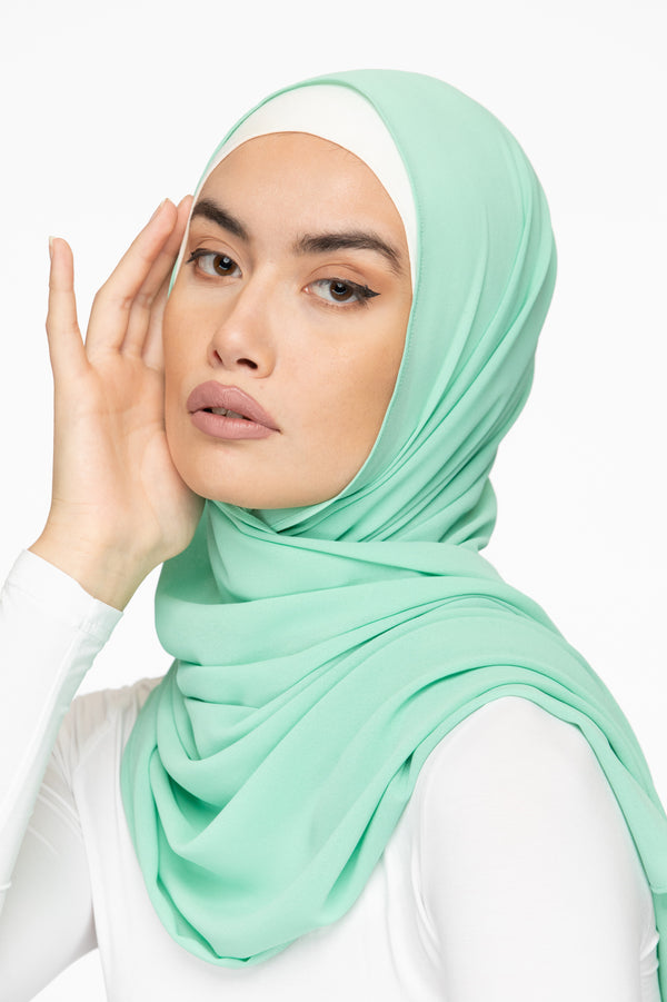 Basic Essential Chiffon Hijab - Aloe