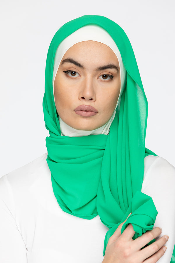 Basic Essential Chiffon Hijab - Kiwi