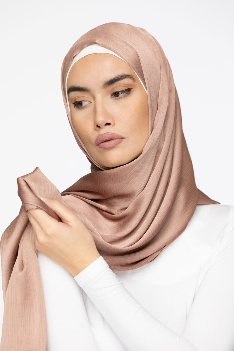 Ruched Satin Hijab - Embrace