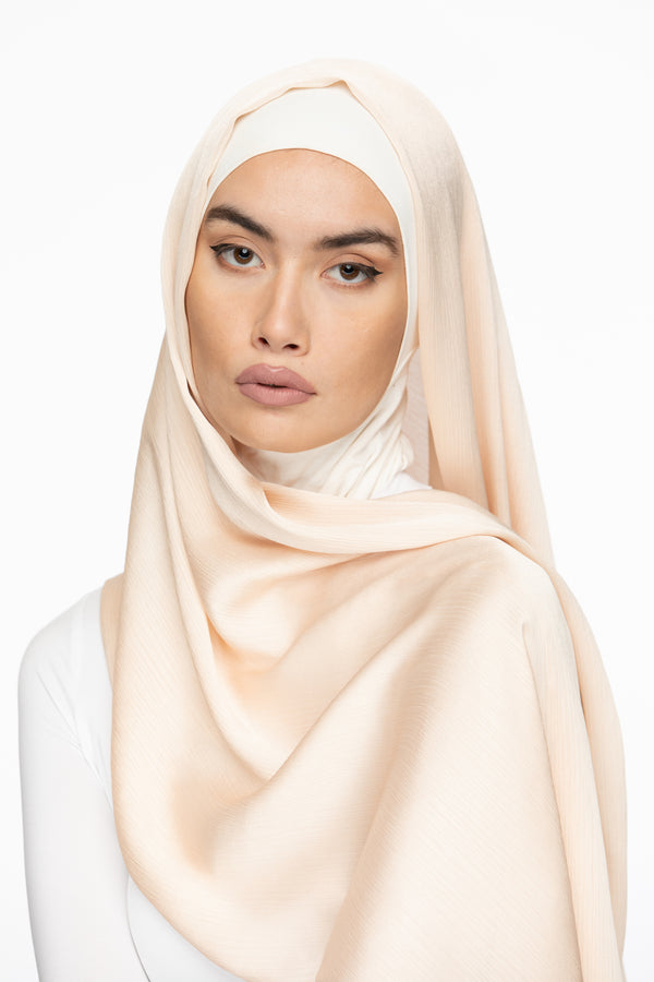Ruched Satin Hijab - Adore