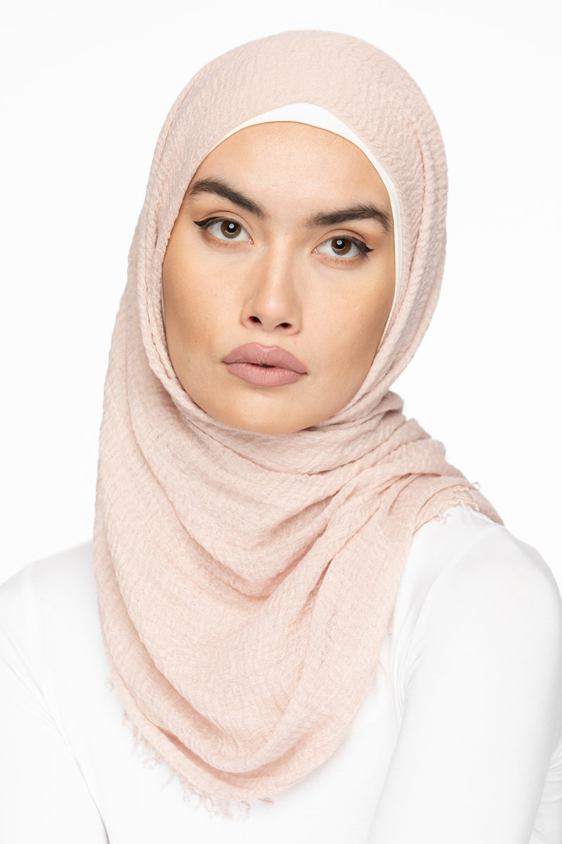 Cotton Crinkle Hijab - Rosily