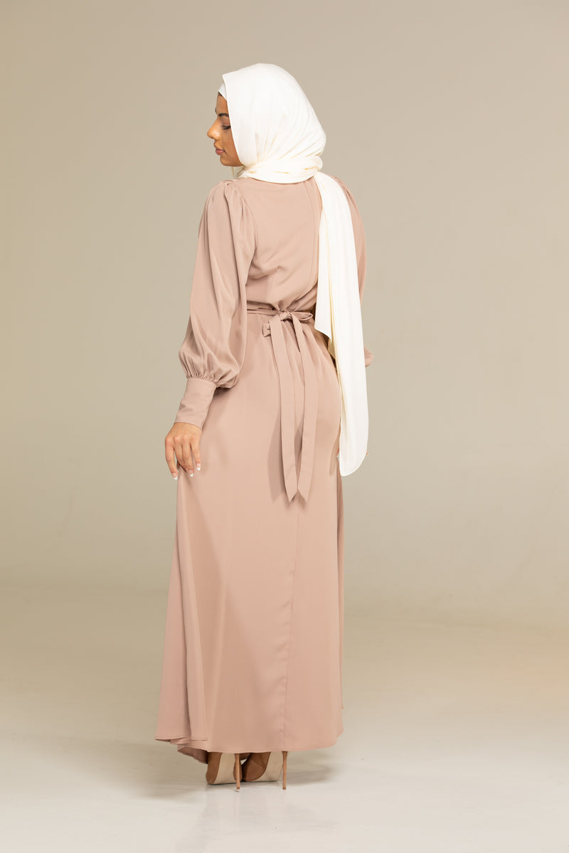 Maysa Wrap Dress - Nude