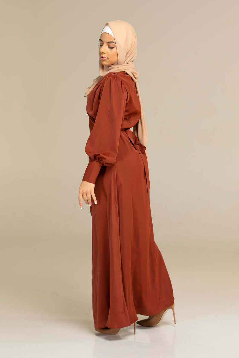 Maysa Wrap Dress - Terracotta