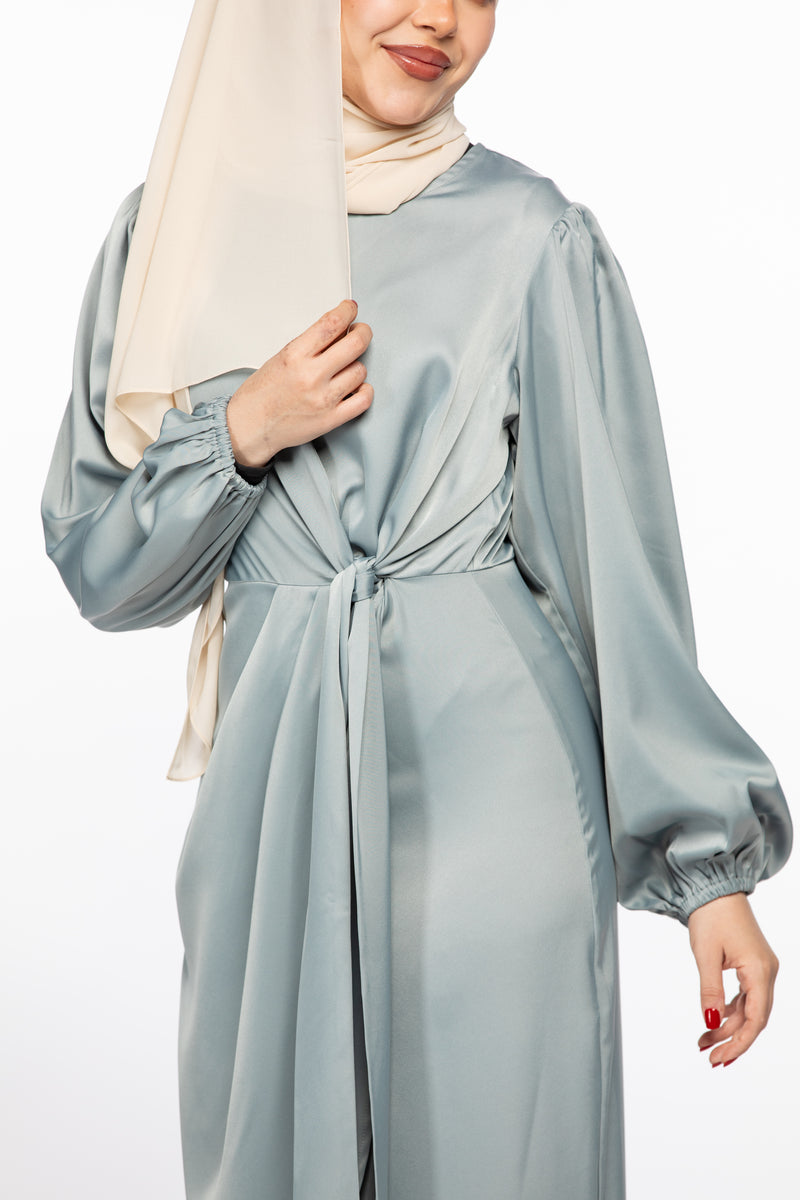 NOOR WRAP DRESS - POWDER BLUE