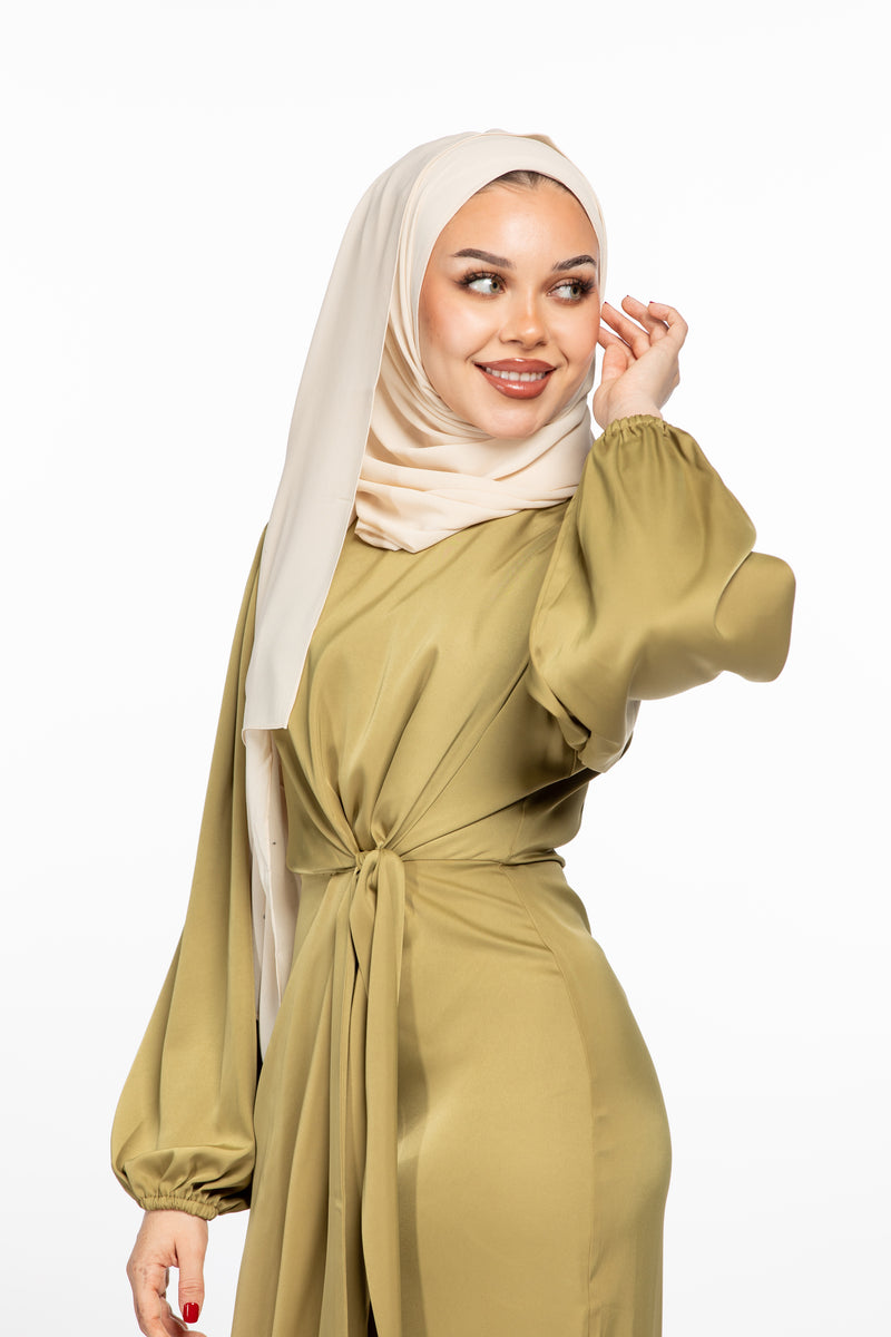 NOOR WRAP DRESS - AVOCADO