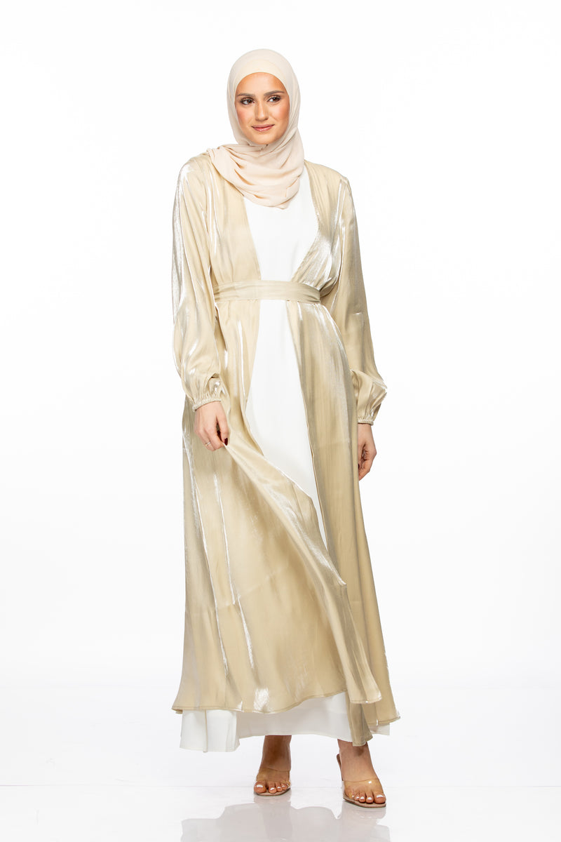 Haya Open Abaya - Hazelnut