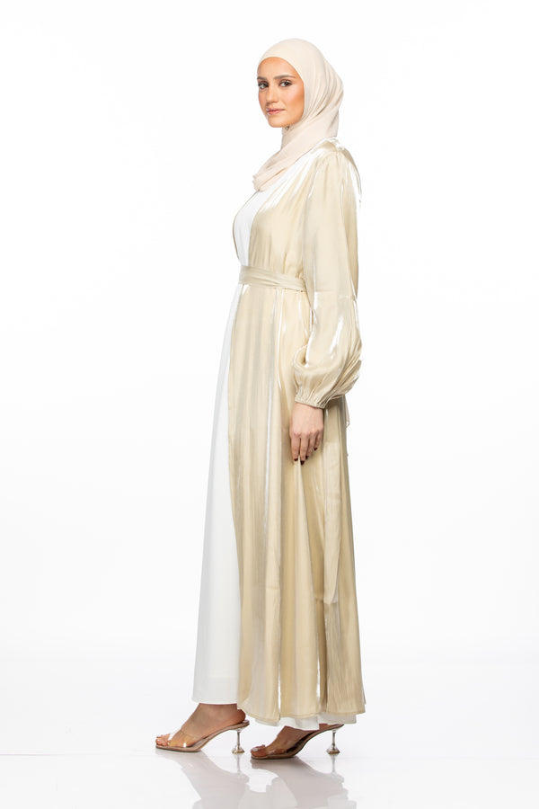 Haya Open Abaya - Hazelnut