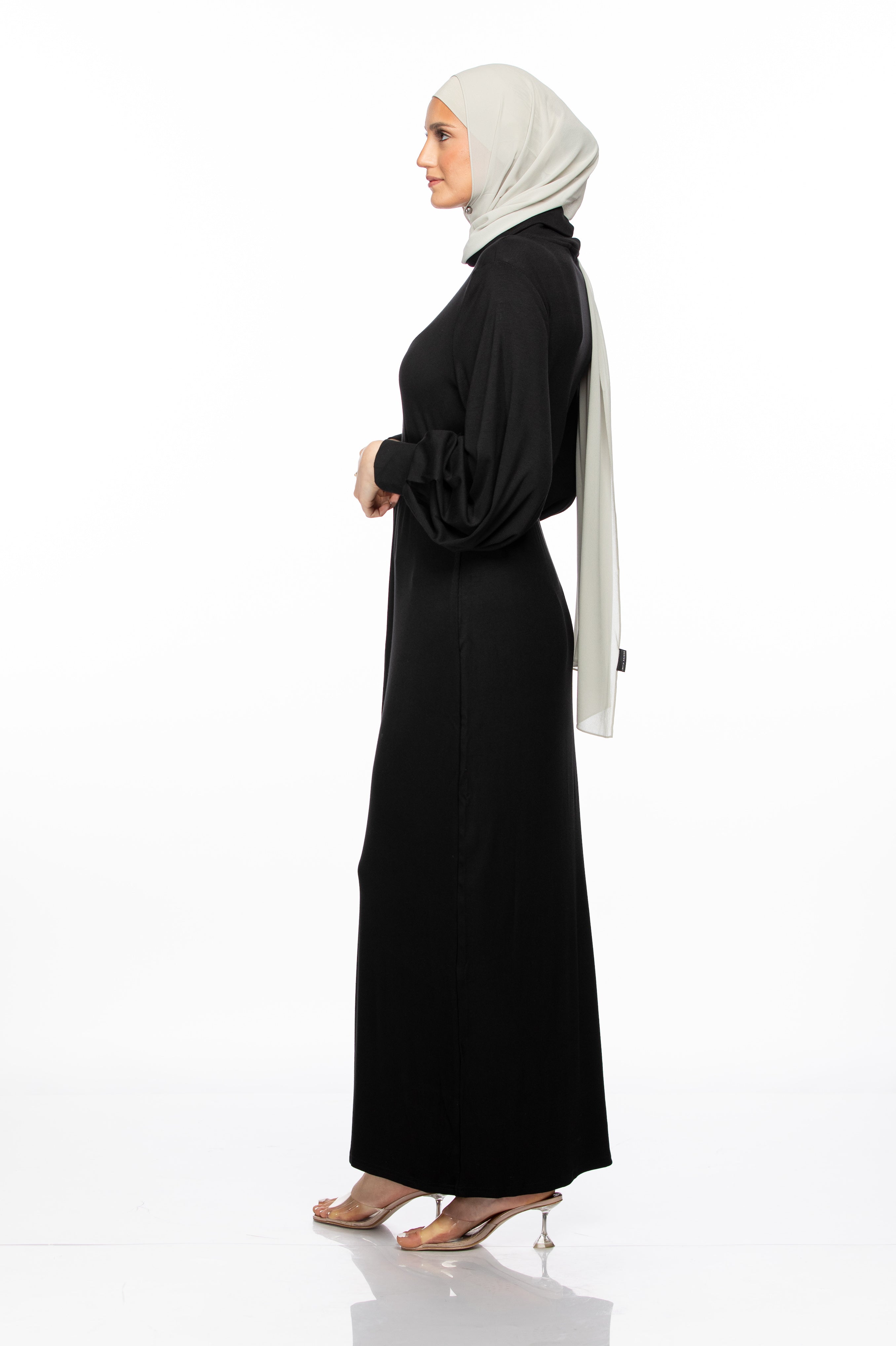 Anisa Ribbed Maxi - Black
