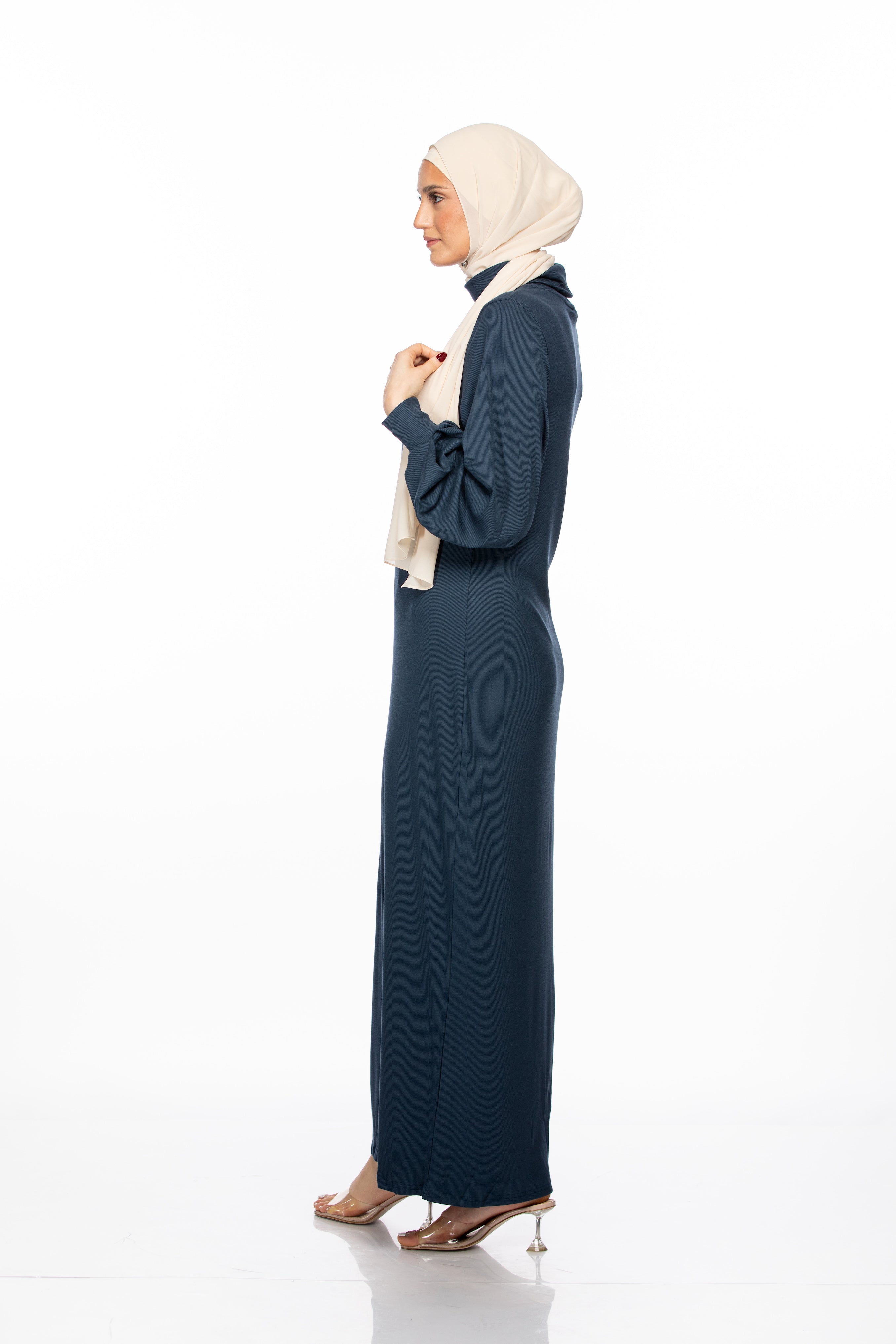Anisa Ribbed Maxi - Blazer Blue