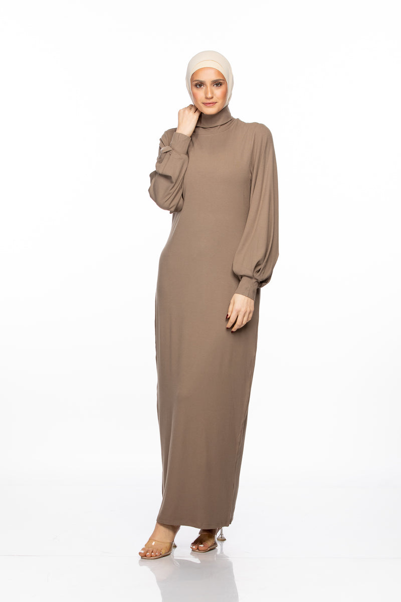 Anisa Ribbed Maxi - Taupe