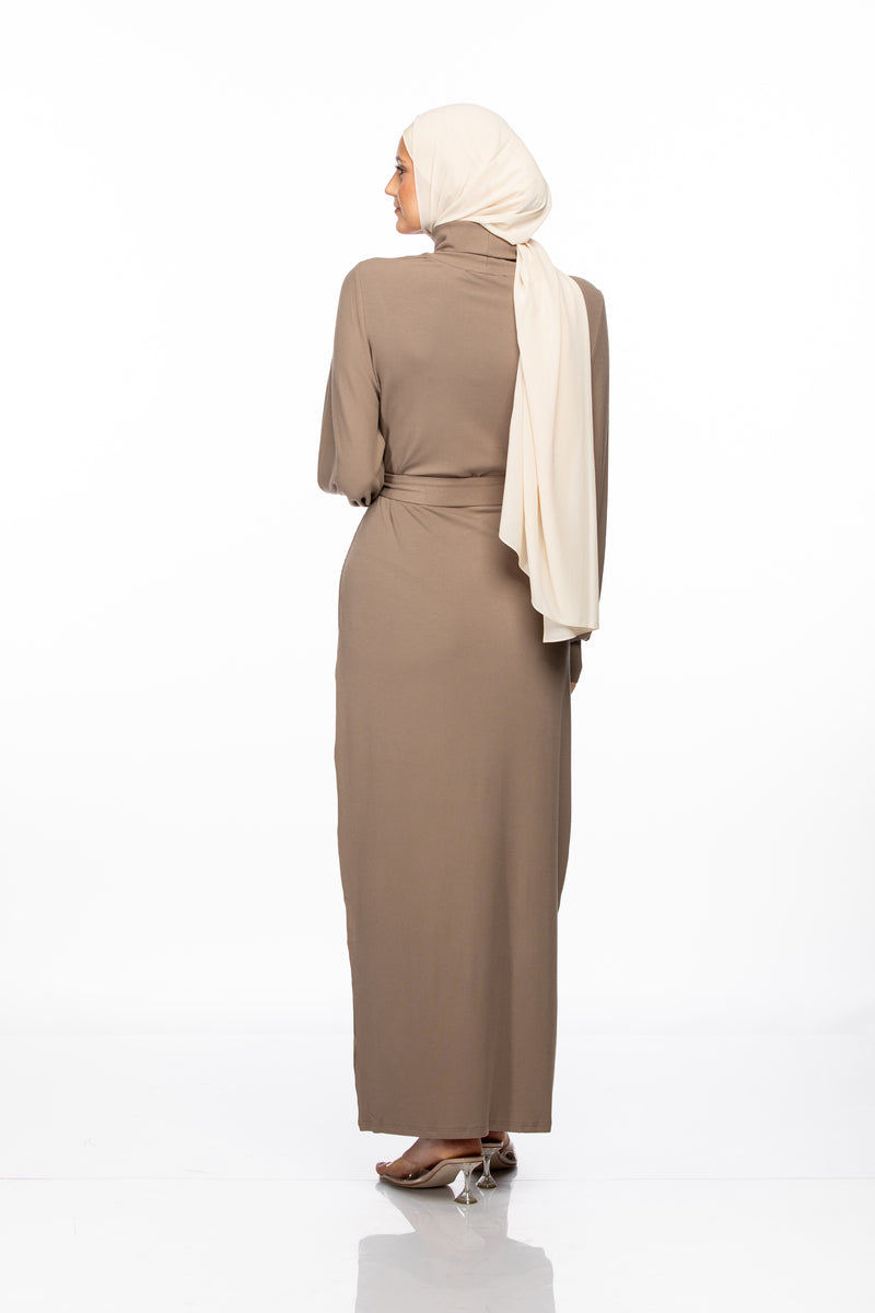 Anisa Ribbed Maxi - Taupe