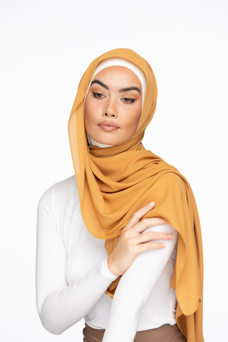 Crêpe Hijab - Saffron