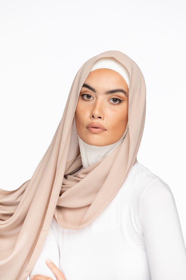 Crêpe Hijab - Latte