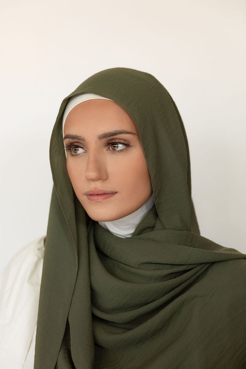 Moss Crinkle Georgette Hijab