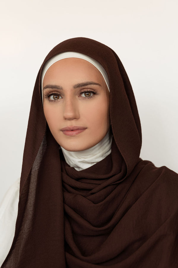 Hot Fudge Crinkle Georgette Hijab